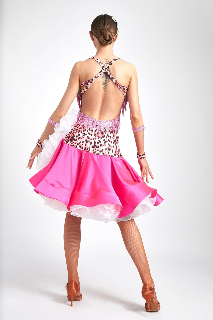 Crystalline Beaded Crepe Latin Dress Latin/Rhythm # L5105 - Unika Dancewear