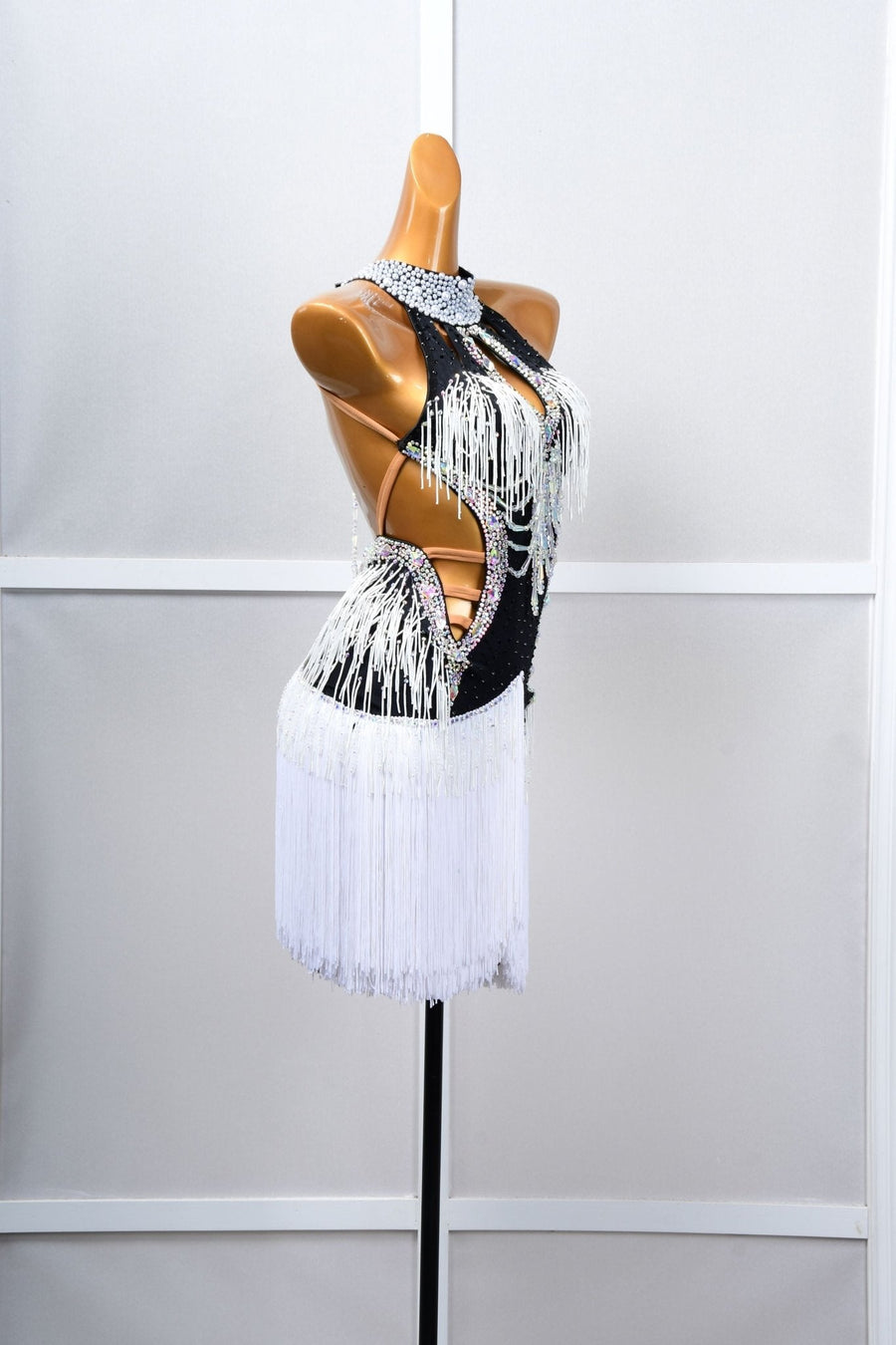 Crystalline Beaded Fringe Latin Dress Latin/Rhythm # L5046 - Unika Dancewear