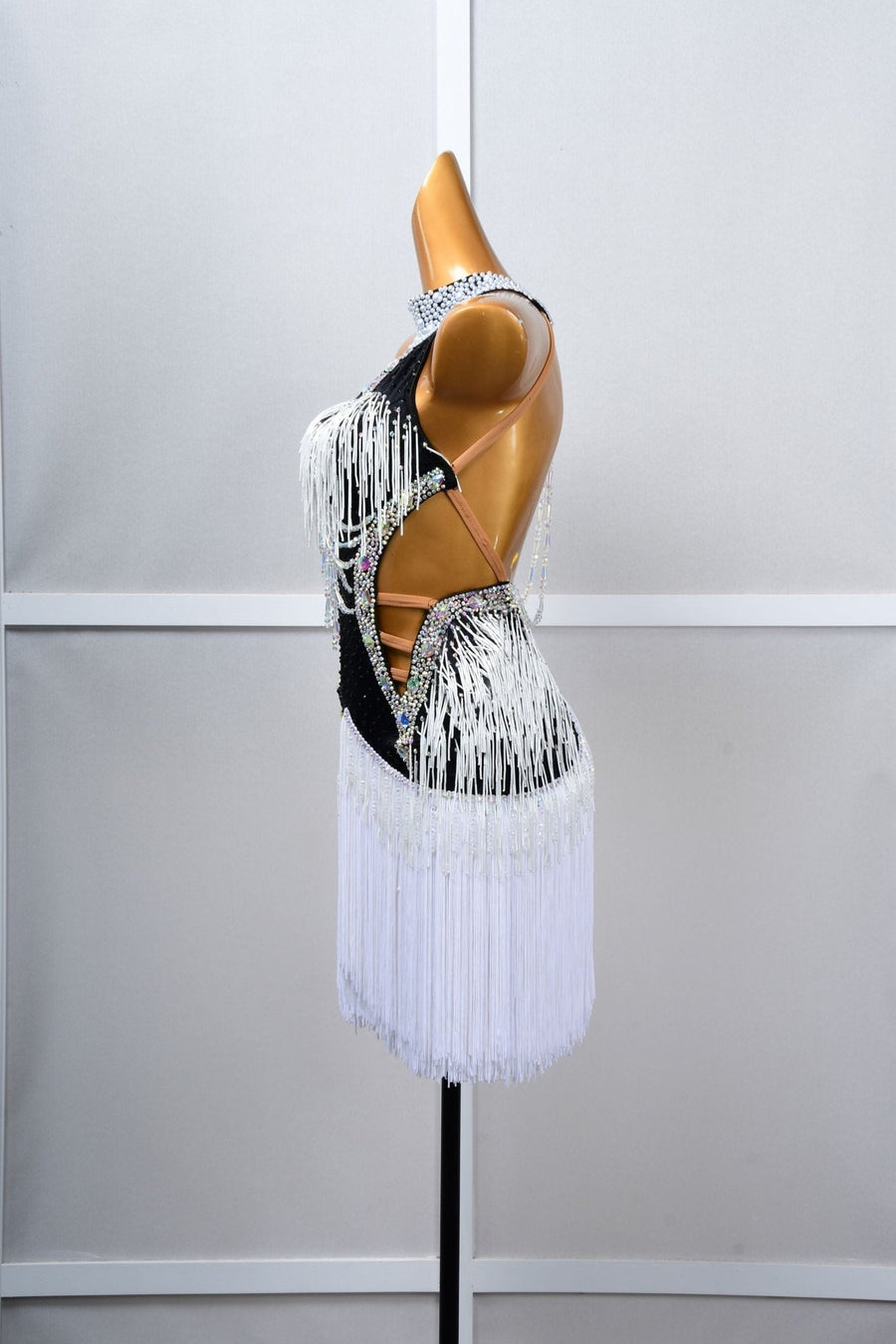 Crystalline Beaded Fringe Latin Dress Latin/Rhythm # L5046 - Unika Dancewear