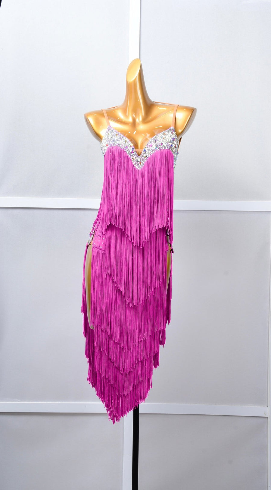 Crystalline Fringe Latin Dress Latin/Rhythm # L5062 - Unika Dancewear