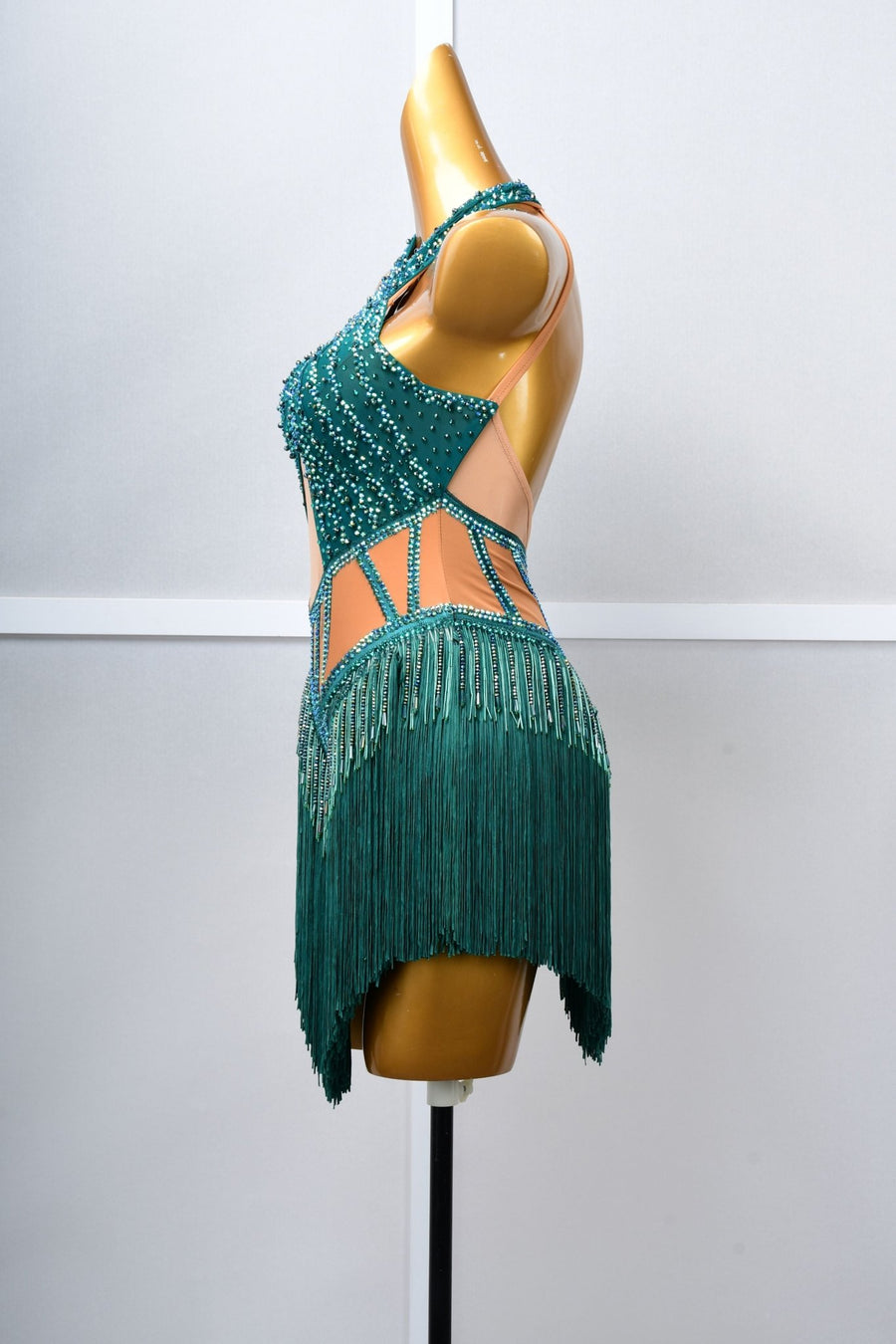 Crystallized Beads Fringe Latin Dress Latin/Rhythm # 5061 - Unika Dancewear