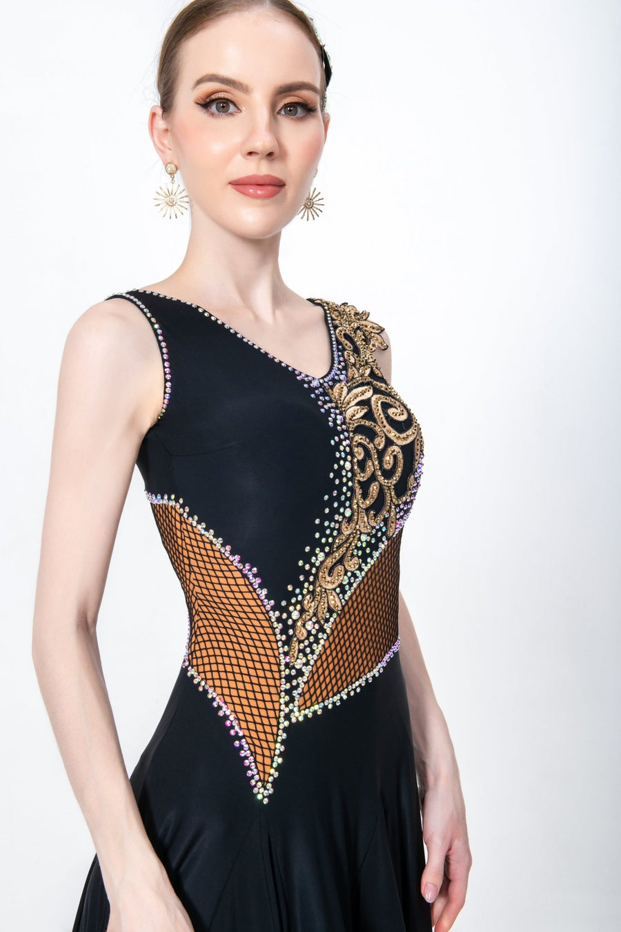 Crystallized Net Smooth Dress Standard/Smooth # M3711 - Unika Dancewear