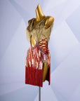 Colorful Beaded Paillette and Fringe Latin Dress  Latin/Rhythm  