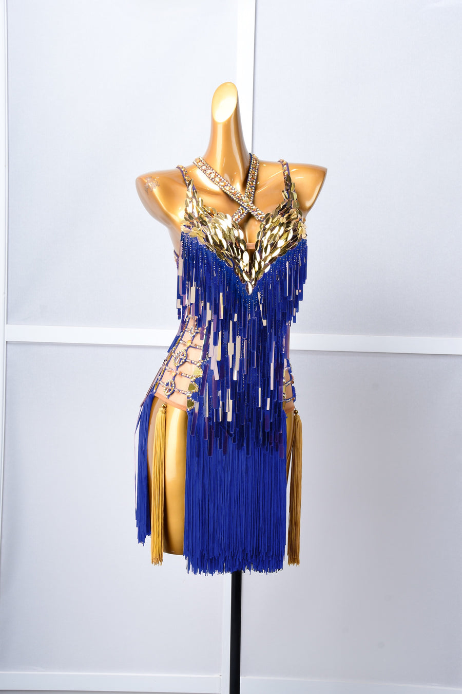 Paillette and Fringe Crystallized Latin Dress Latin/Rhythm #L6002