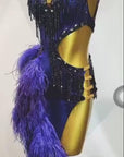 Beaded & Ostrich Feather Latin  Dress Latin/Rhythm  