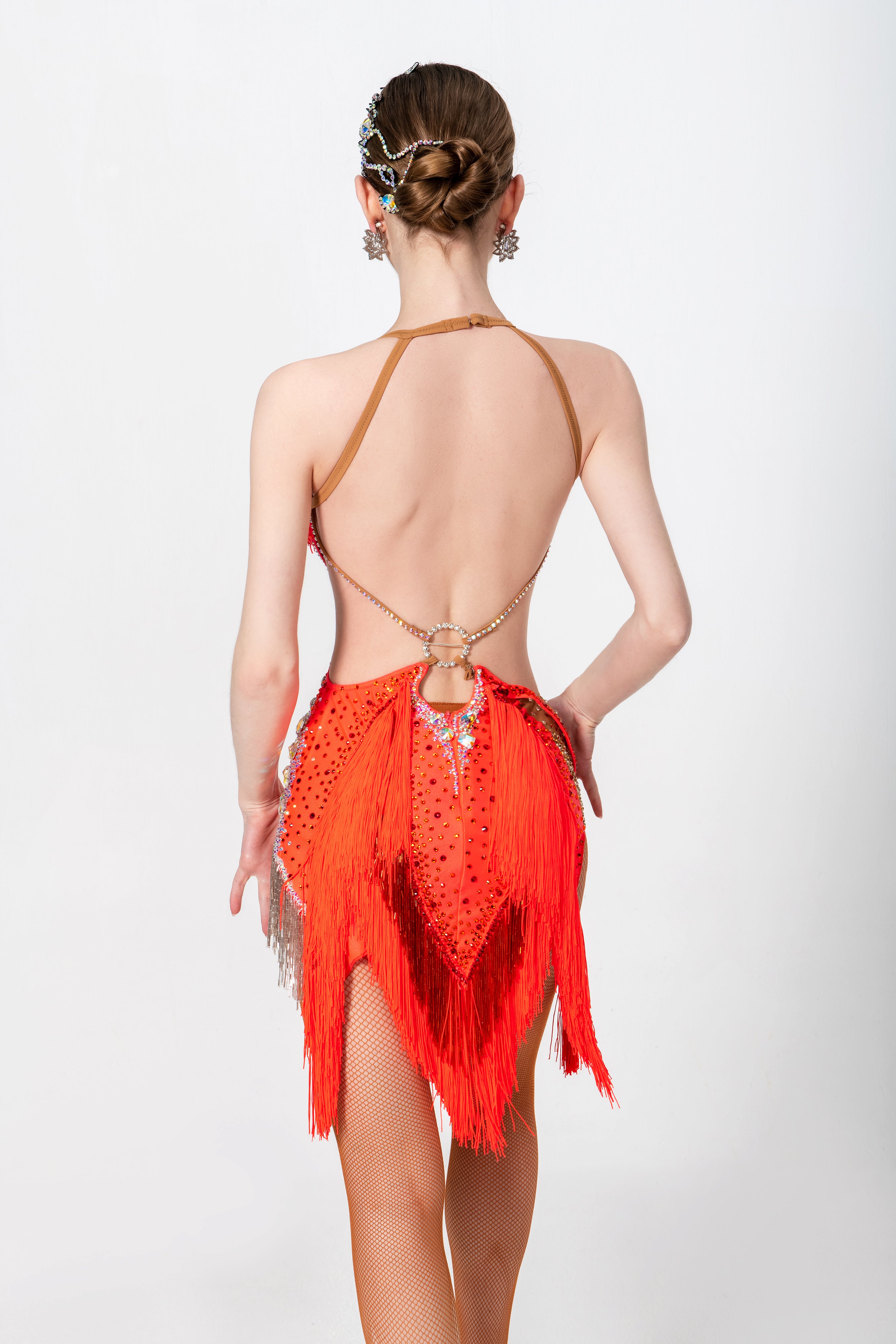 Beaded Fringe Crystallized Latin Dress Latin/Rhythm 