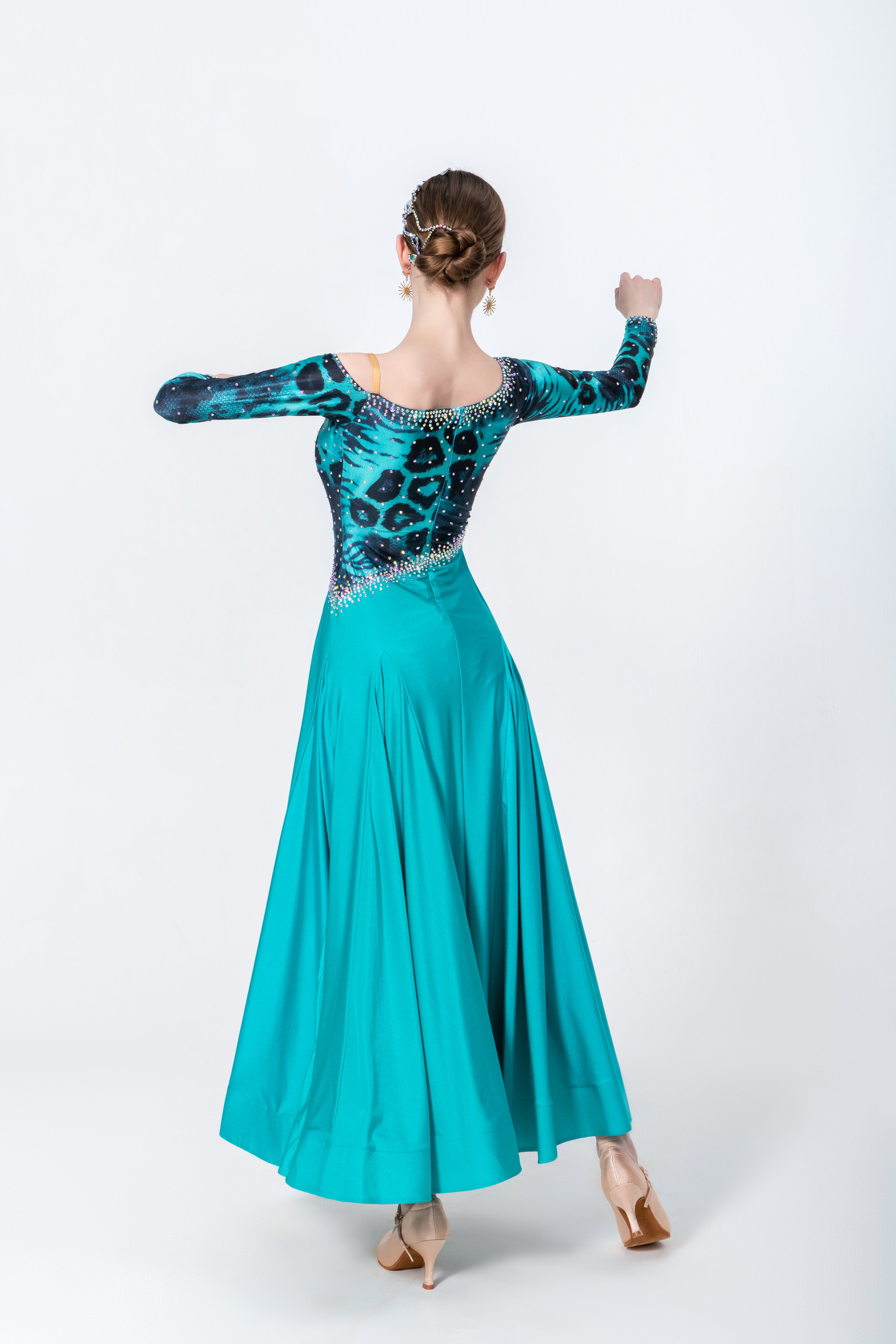 Rayon and Lycra Rhinestone Ballroom Dress Standard/Smooth 